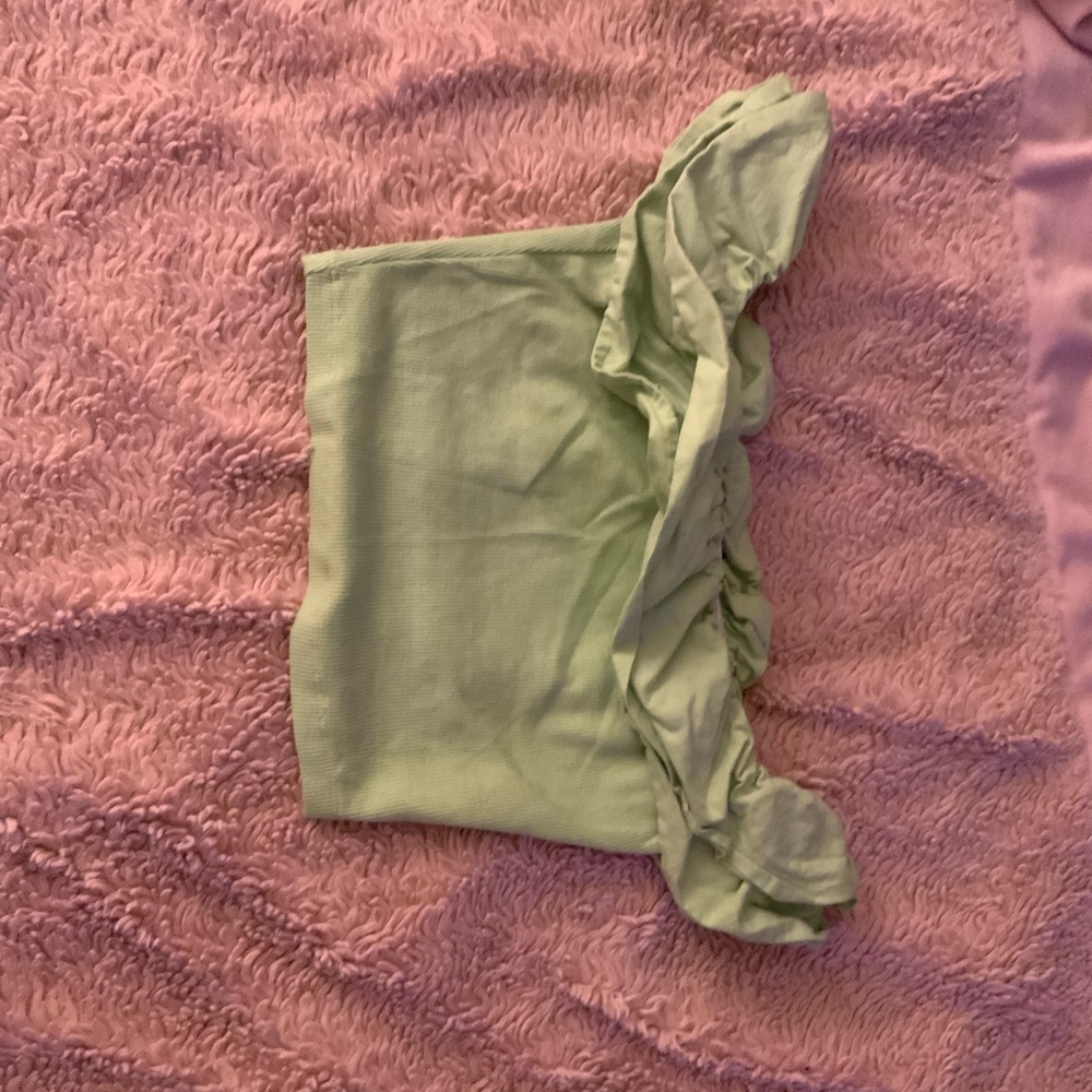 Chic Off-Shoulder Green Top
